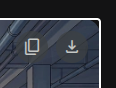 Gemini's image toolbar showing the copy and download icons
